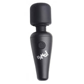 BG 10X VIBRATING MINI SILICONE WAND - BLACK - RECHARGEABLE - 4"